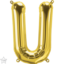 north star gold 16 inch foil letter U balloon