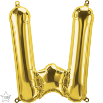 north star gold 16 inch foil letter W balloon
