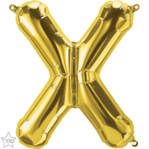 north star gold 16 inch foil letter X balloon