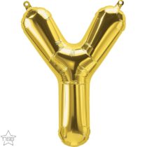 north star gold 16 inch foil letter Y balloon