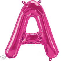 16 inch magenta letter A air fill balloon