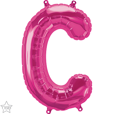 59551_59552B 16 inch magenta letter c air fill balloon