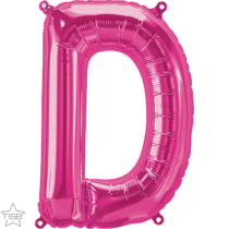 16 inch magenta letter D air fill balloon