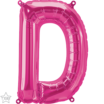 59553_59554B 16 inch magenta letter D air fill balloon