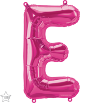 16 inch magenta letterE air fill balloon