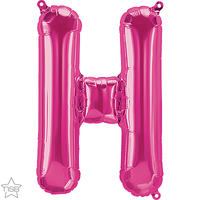 59561_59562B 16 inch magenta letter H air fill balloon