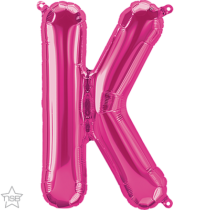 16 inch magenta letter K air fill balloon