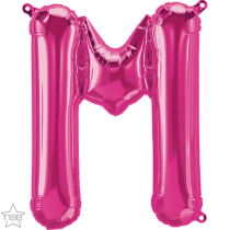 16 inch magental letter M air fill balloon