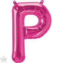 16 inch magenta letter p air fill balloon