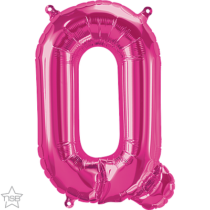 16 inch magenta letter Q air fill balloon