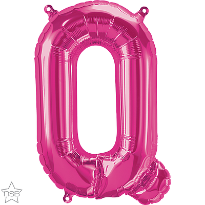 16 inch magenta letter Q air fill balloon