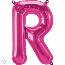16 inch magenta letter r air fill balloon
