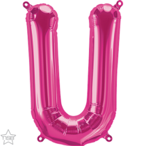 16 inch magenta letter U air fill balloon