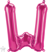 16 inch magenta letter W air fill number