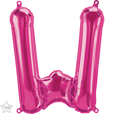 59591_59592B 16 inch magenta letter W air fill number