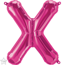 16 inch magenta letter X air fill balloon