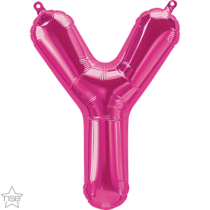 16 inch magenta letter Y balloon