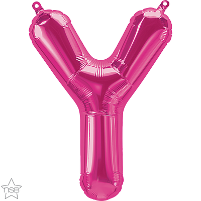 16 inch magenta letter Y balloon