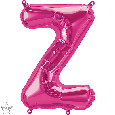 59597_59598B 16 inch magenta letter Z balloon