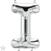 silver 16" letter I balloon
