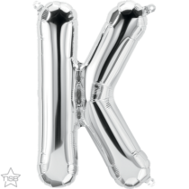 silver 16" letter K balloon