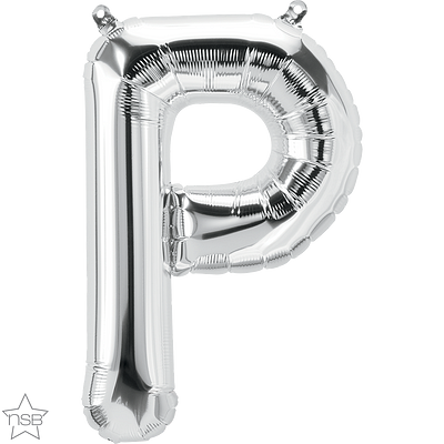 59681_59682B silver 16" letter P balloon