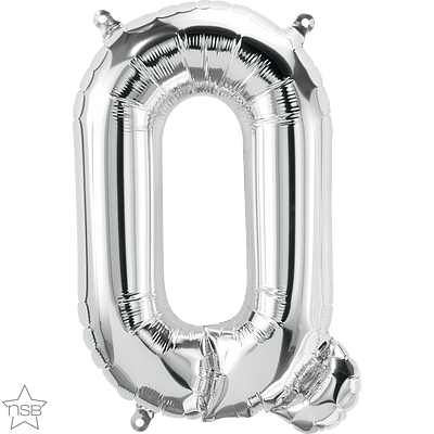 59683_59684B silver 16" letter Q balloon