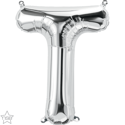 59689_59690B silver 16" letter T balloon