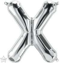 silver 16" letter X balloon