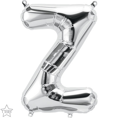 59701_59702B silver 16" letter Z balloon