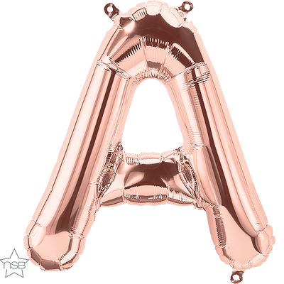 59703_59704B rose gold 16" letter A balloon