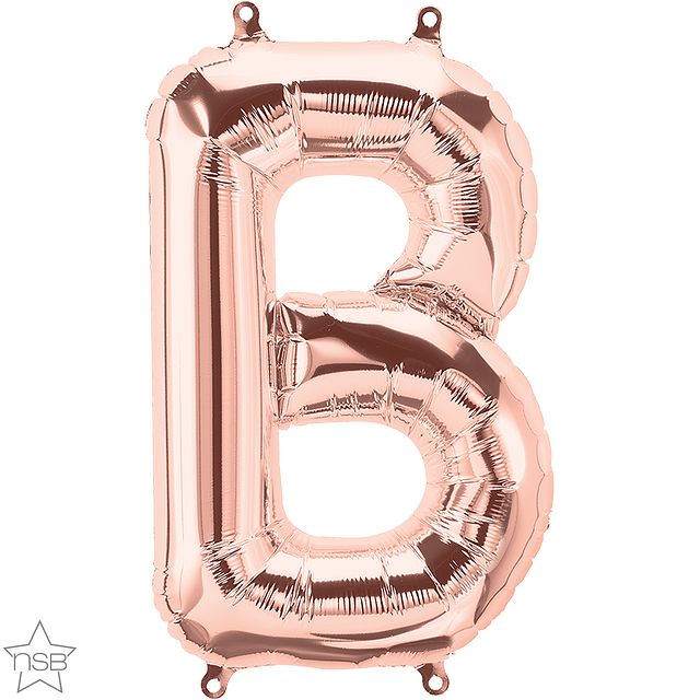 59705_59706B rose gold 16" letter B balloon