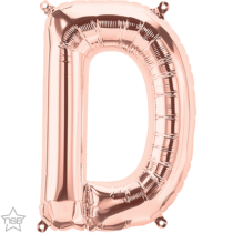 rose gold 16" letter D balloon