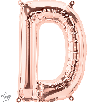 59709_59710B rose gold 16" letter D balloon
