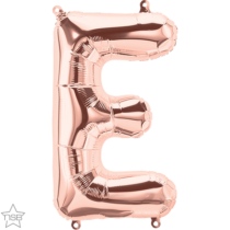 rose gold 16" letter E balloon