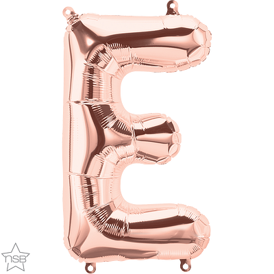 59711_59712B rose gold 16" letter E balloon