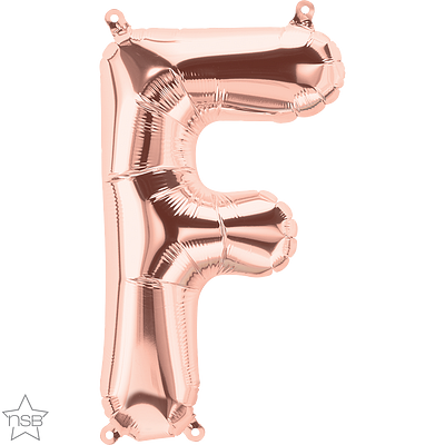 59713_59714B rose gold 16" letter F ballloon