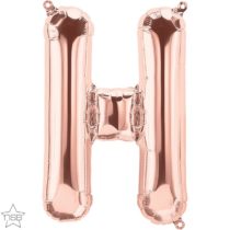rose gold 16" letter H balloon