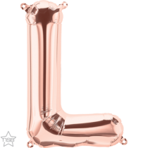rose gold 16" letter L balloon
