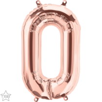 rose gold 16" letter O balloon