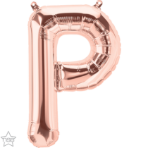 rose gold 16" letter P balloon
