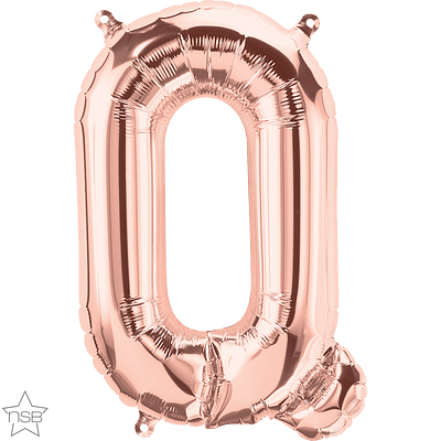59735_59736B rose gold 16" letter Q balloon