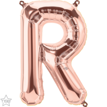 rose gold 16" letter R balloon