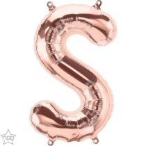 rose gold 16" letter S balloon