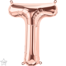 rose gold 16" letter T balloon