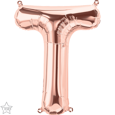 59741_59742B rose gold 16" letter T balloon