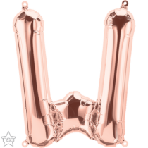 rose gold 16" letter W balloon
