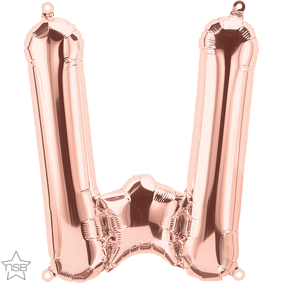 59747_59748B rose gold 16" letter W balloon
