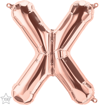 rose gold 16" letter X balloon