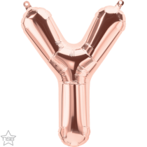 rose gold 16" letter Y balloon